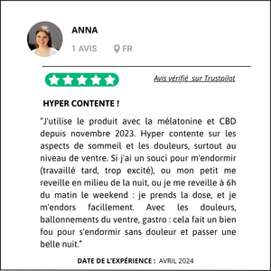 HUILE MELATONINE CBD AVIS