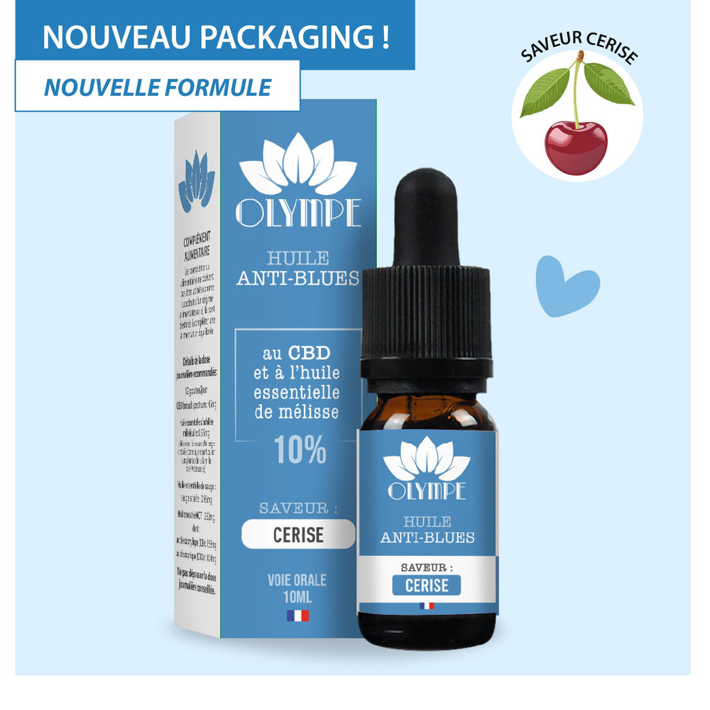 Huile Anti-Blues Cerise Mlisse mental apais & ruminations Olympe-CBD Huile Anti-Blues Cerise Mlisse mental apais & ruminations Olympe-CBD