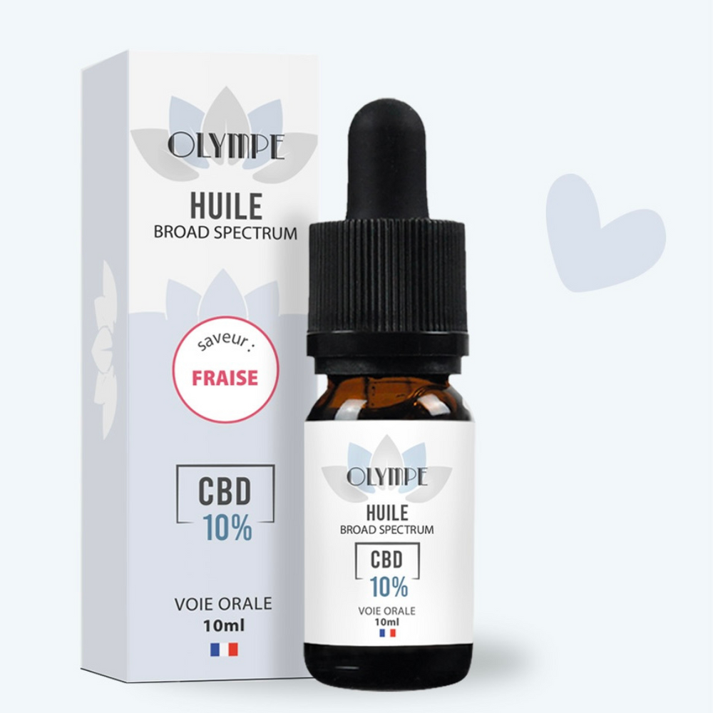 Huile de CBD 10 % Fraise 